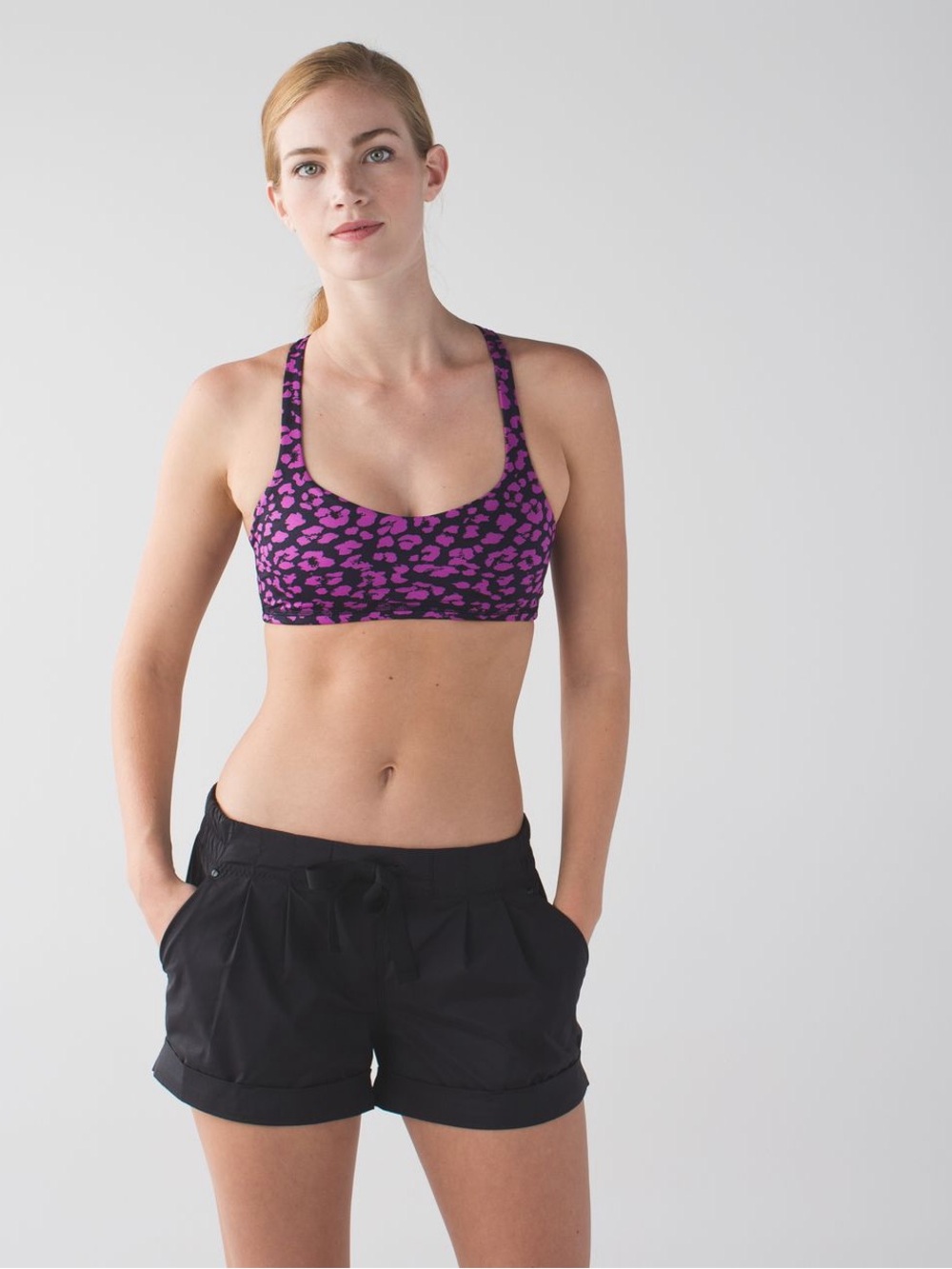 lululemon athletica Purple Leopard Print Sports Bra
